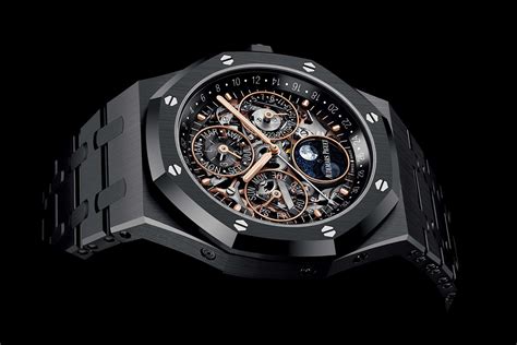 audemars piguet black royal oak|audemars piguet royal oak openworked.